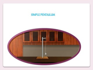 SIMPLE PENDULUM
 