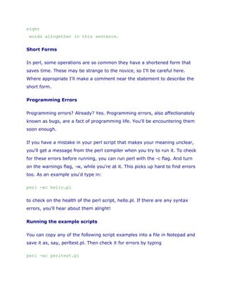 Simple perl scripts | PDF