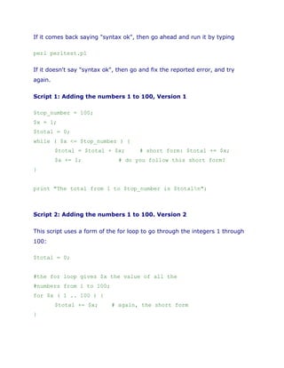 Simple perl scripts | PDF