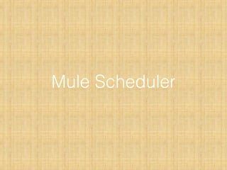 Mule Scheduler
 