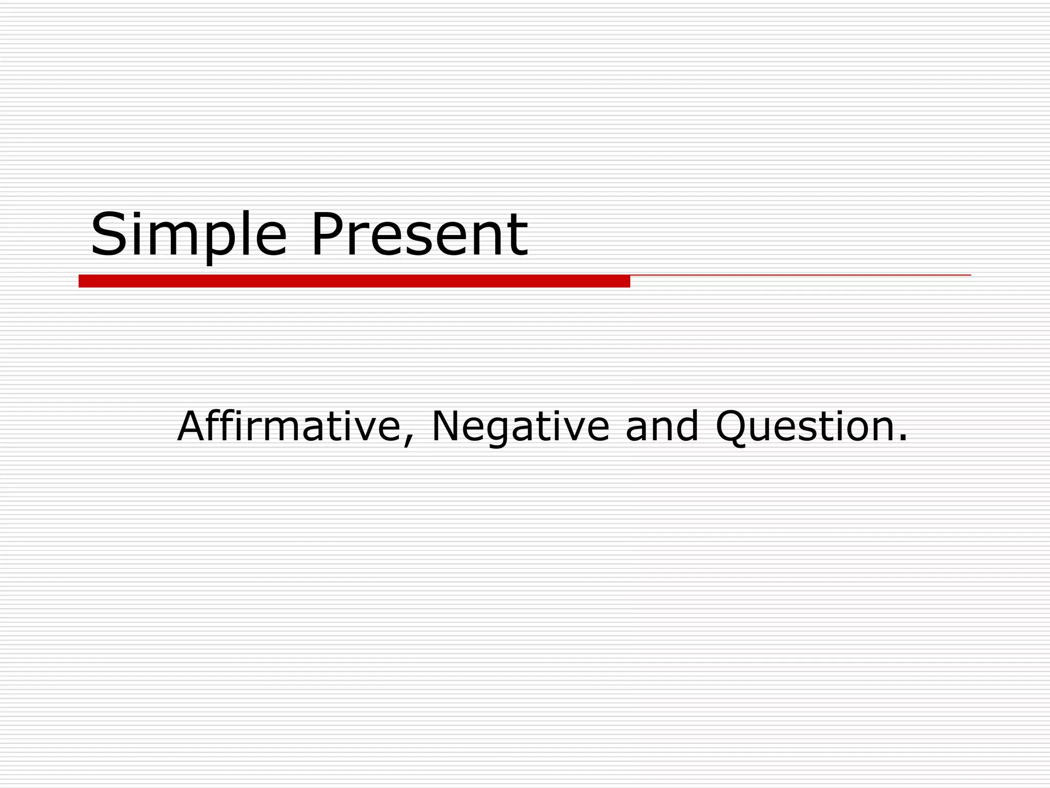Simple Present | PPT