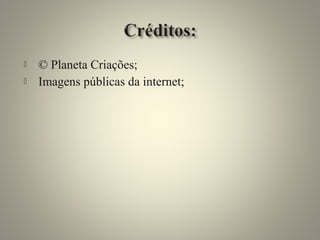  © Planeta Criações; 
 Imagens públicas da internet; 
