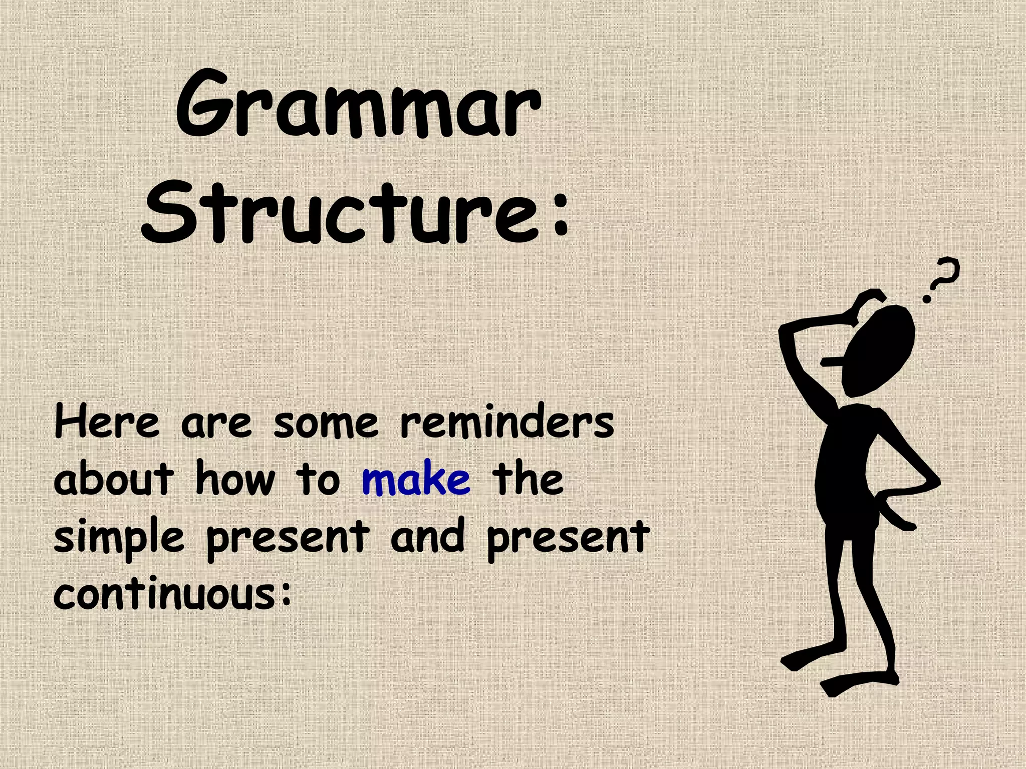 Simple Present VS Present Continuous | PPT