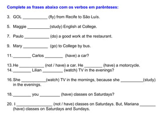Simple present do does | PPT