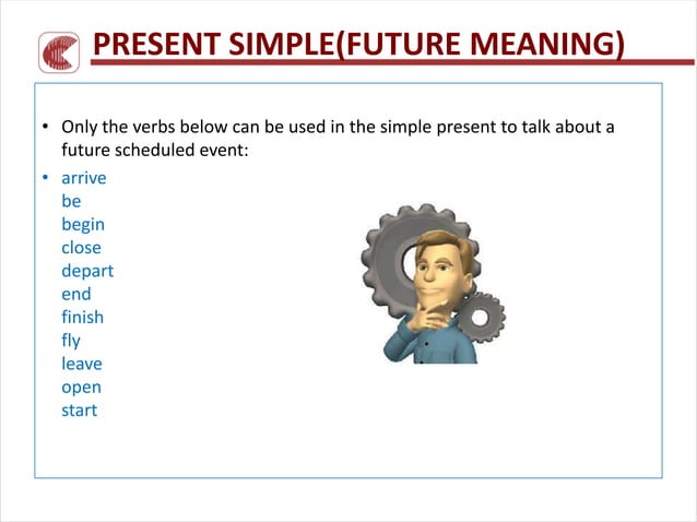 Simple Present With Future Meaning Simple present (future meaning)
