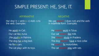 Simple present he_ she_it | PPTX