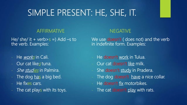 Simple present he_ she_it | PPTX