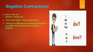 Contraction Do Not Simple present tense | PPTX