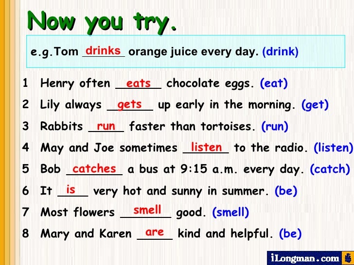 Simple present tense dibujos