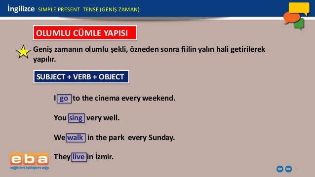 Simple Present Tense Genis Zaman Olumlu Cumle Simple Present Tense Genis Zaman Olumlu Cumle