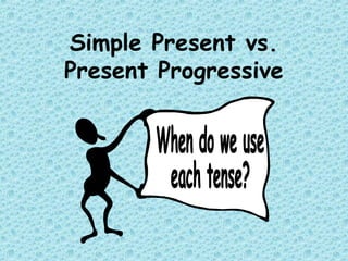 Simple Present vs.
Present Progressive
 