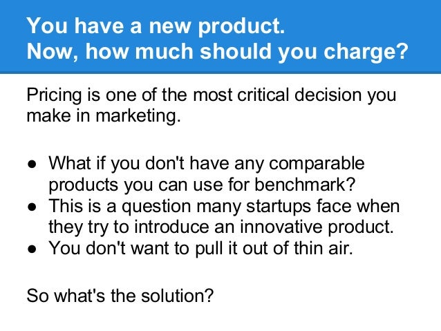 product pricing spreadsheet