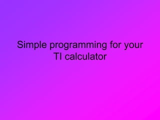 Simple programming | PPT