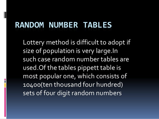 Sampling Simple Random Sampling