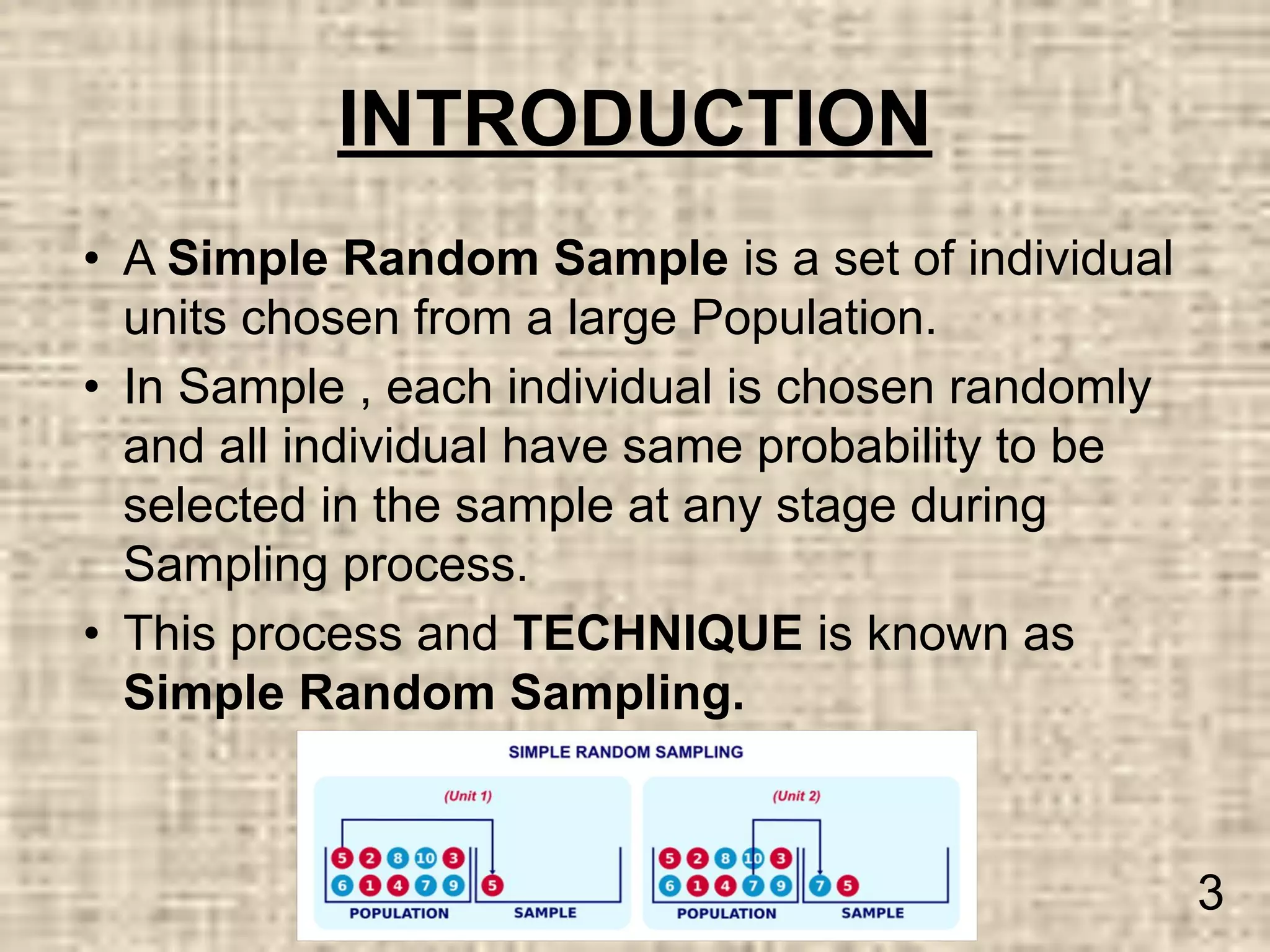 Simple random sampling pdf