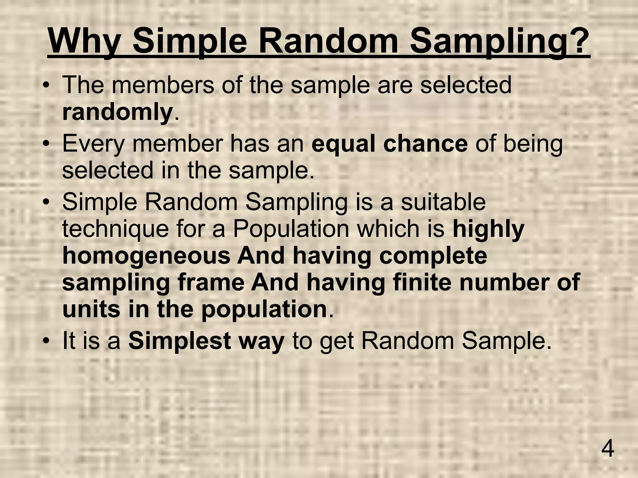 Simple Random Sampling | PDF