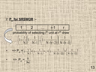 Simple Random Sampling | PDF