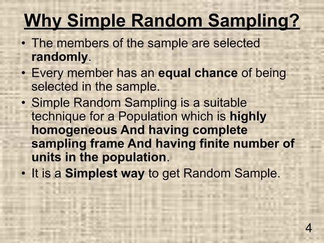 Simple Random Sampling | PDF