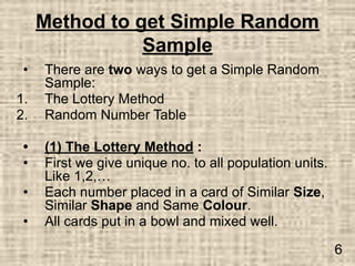 Simple Random Sampling | PDF
