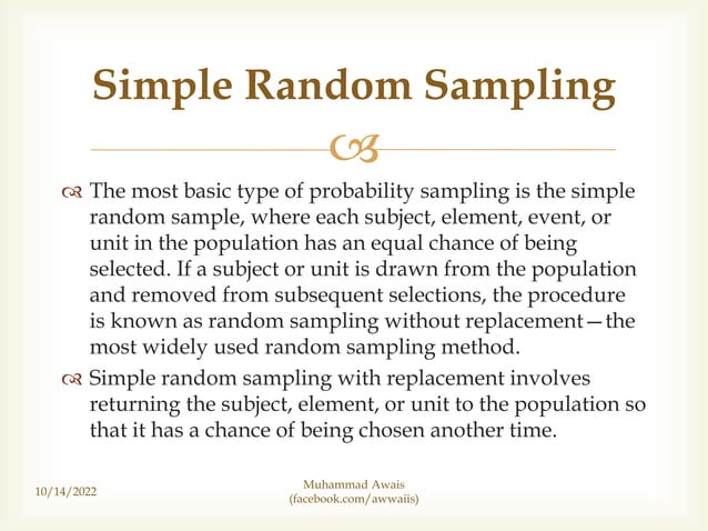 Simple Random Sampling Technique - Probabiltiy Sampling - Mass Media ...