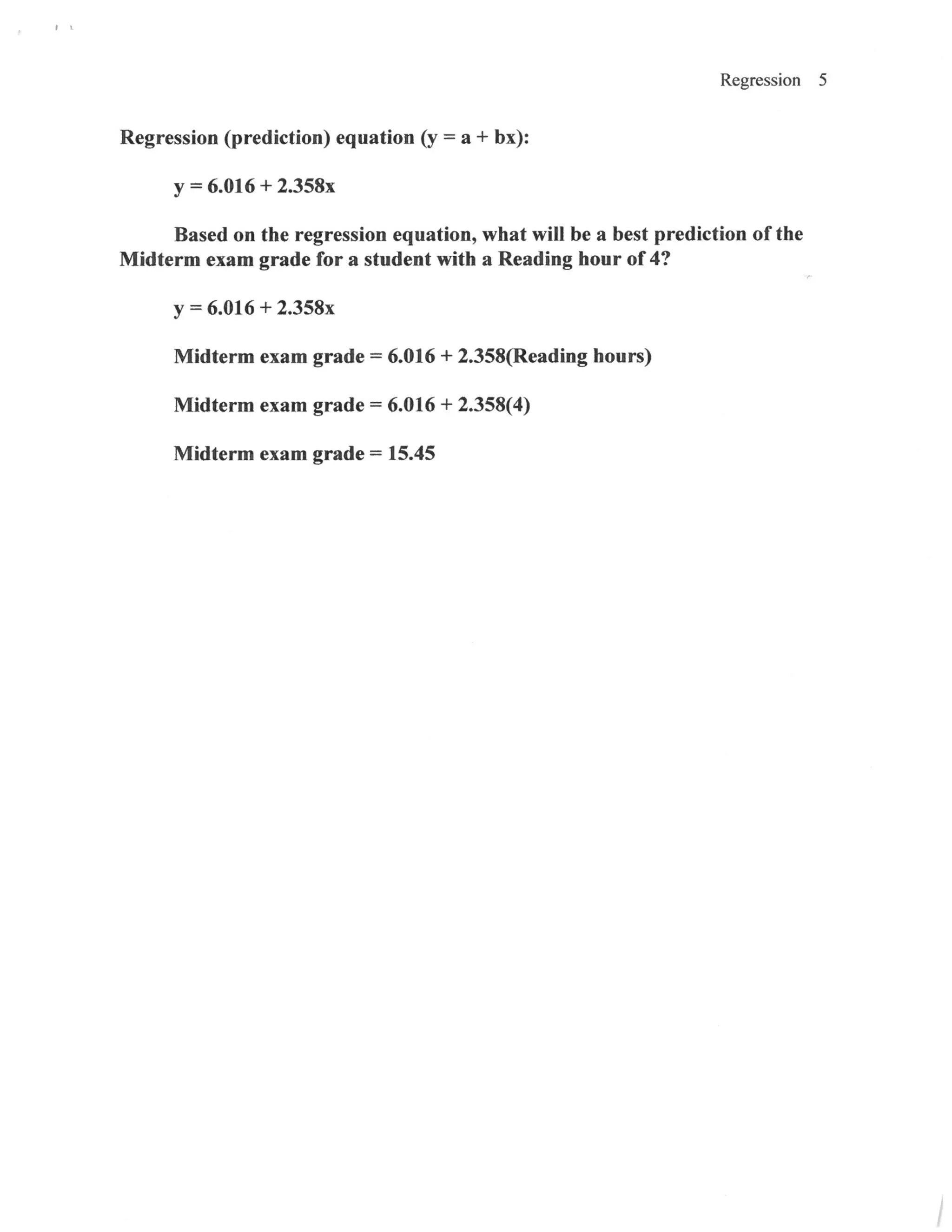 Simple regression and SPSS