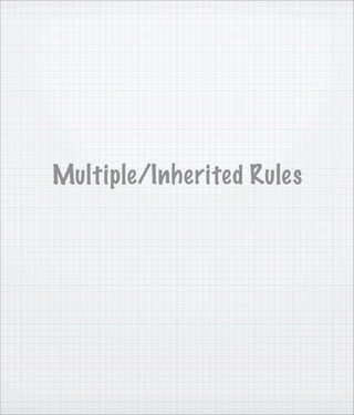 Multiple/Inherited Rules
 