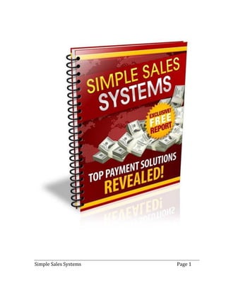 Simple Sales Systems Page 1
 