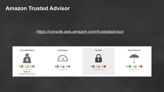 Amazon Trusted Advisor
https://console.aws.amazon.com/trustedadvisor/
 