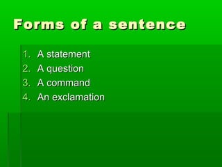 Simple sentences | PPT