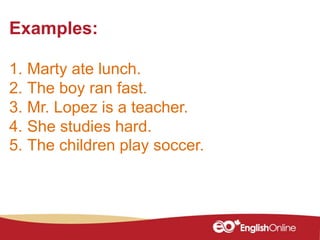 Simple sentences | PPTX