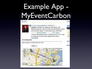 Example App - MyEventCarbon 