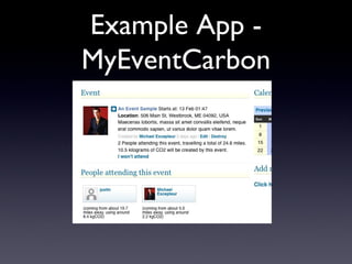 Example App - MyEventCarbon 