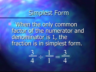 Simplest Form | PPT