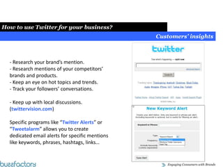 Social Media Strategy Fundamentals:Social Media Strategy Fundamentals:Step by step guide to use TwitterStep #4 : Write your first tweet You have only 140 characters so every word counts.
