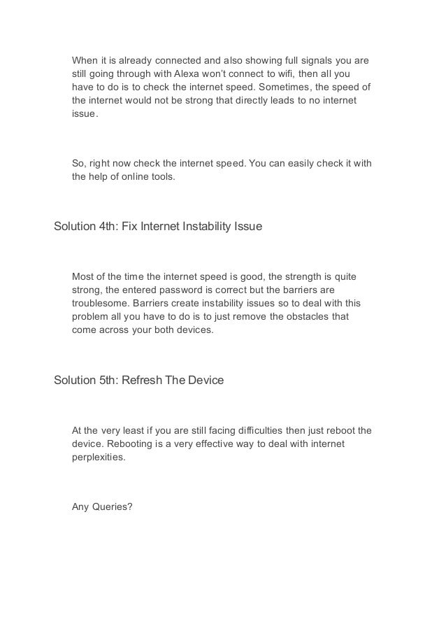 Simple Steps To Fix Alexa Wont Connect To Wifi