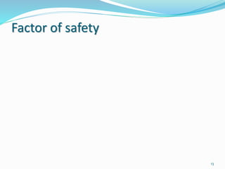 Factor of safety
13
 