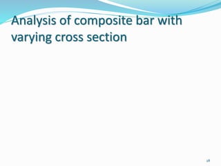 Analysis of composite bar with
varying cross section
28
 