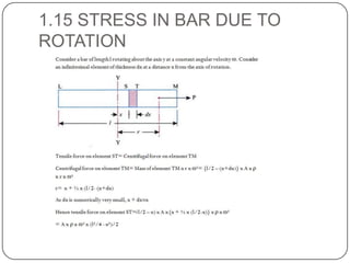 1.15 STRESS IN BAR DUE TO
ROTATION

 