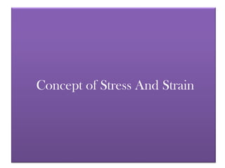 Concept of Simple Stress & Strain | PDF