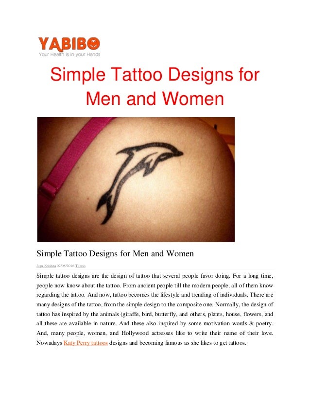 Simple Tattoo Designs For Men And Women