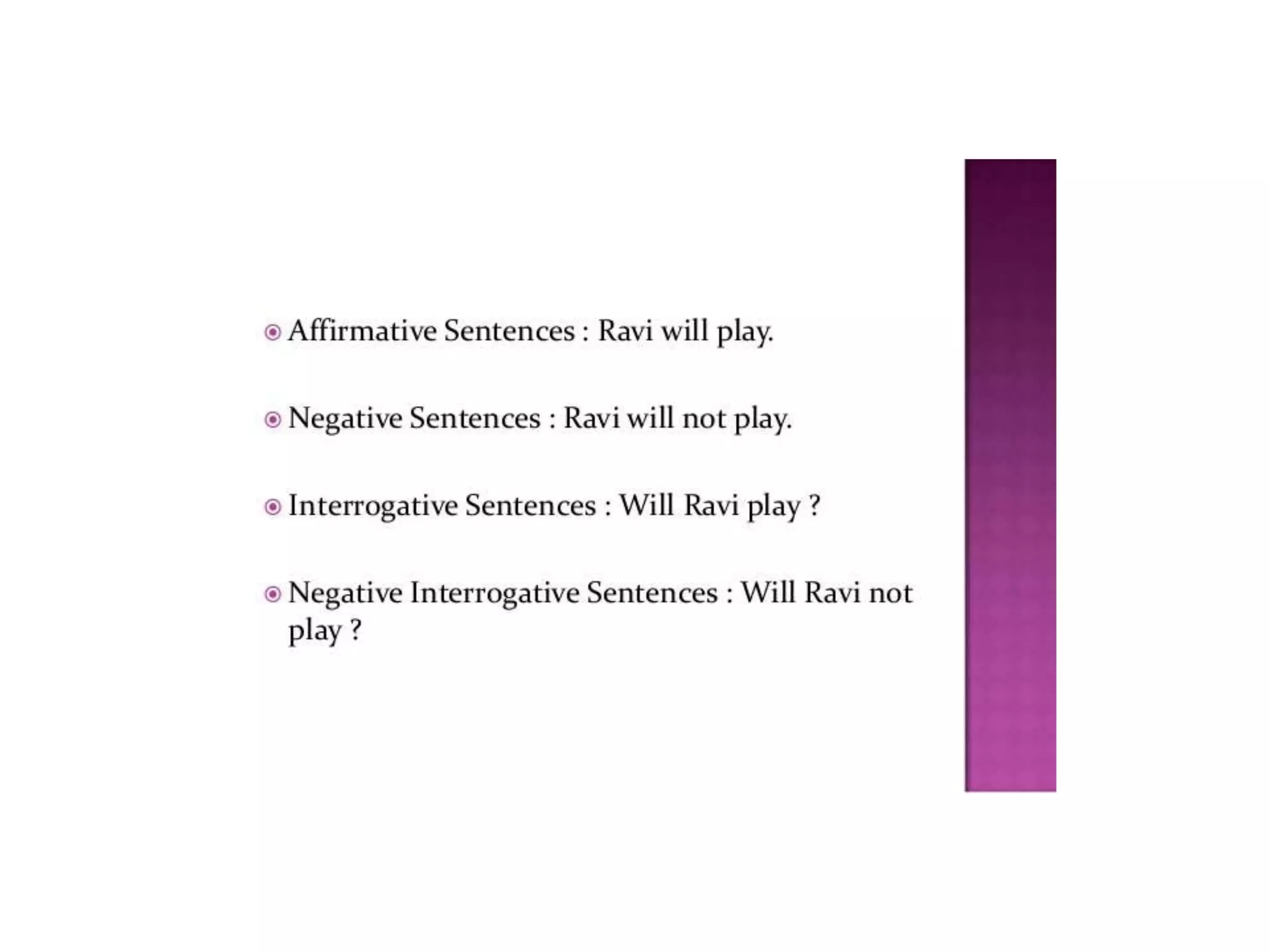 Simple tense comparative study