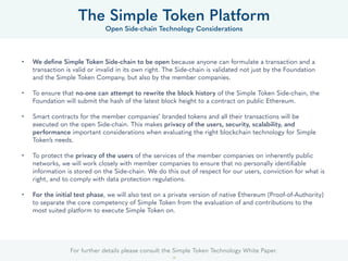 For further details please consult the Simple Token Technology White Paper.
28
• We deﬁne Simple Token Side-chain to be op...