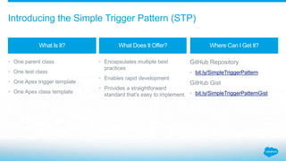 Build Great Triggers Quickly with STP (the Simple Trigger Pattern) | PPTX