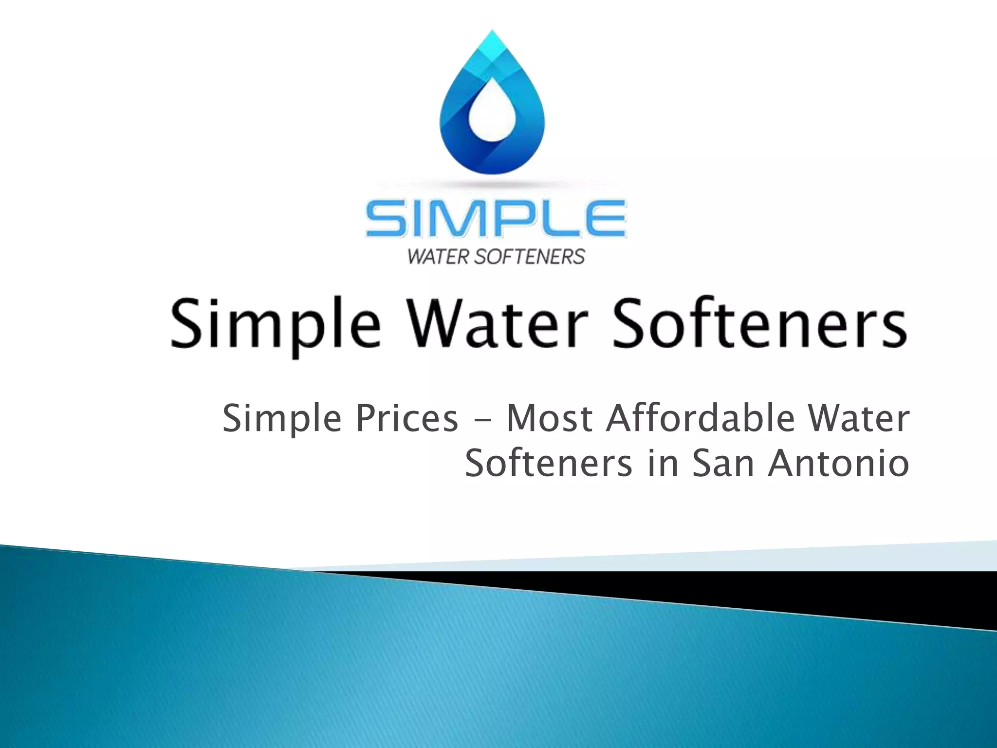 Simple water softeners PPT