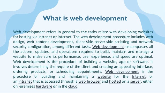 What is web development, and what are its types? | PPT