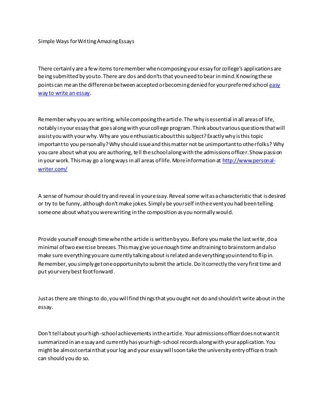 simple ways for writing amazing essays how to write an amazing essay