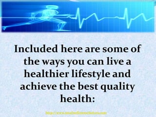 Simple ways to live a healthy lifestyle and improve your health | PPTX
