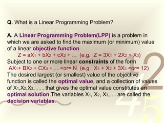Simplex algorithm | PPT