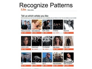 Recognize Patterns

Pattern
recognition
Recognition
over recall

 