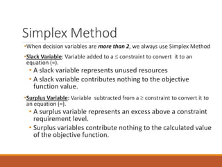 simplex method-maths 4 mumbai university | PPT